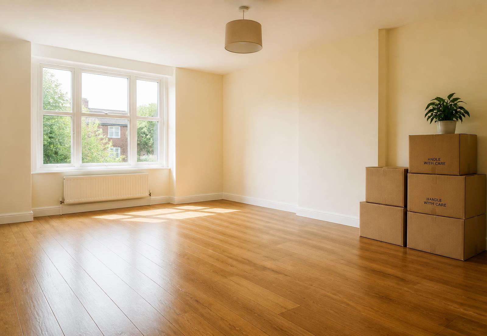 Besenrein übergebener, leerer Wohnraum nach der Entrümpelung